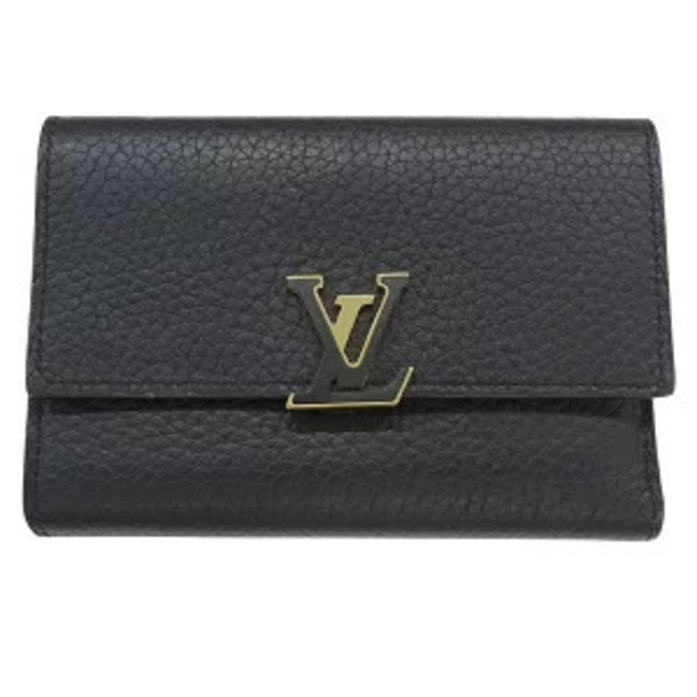 Louis Vuitton Wallet Tri fold Taurillon Leather Portefeuille Capucines Compact